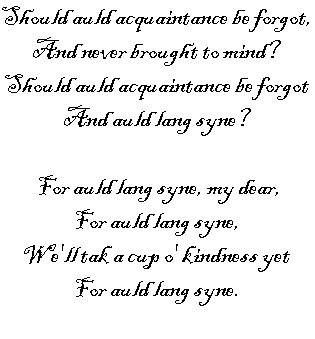 AULD LANG SYNE lyrics